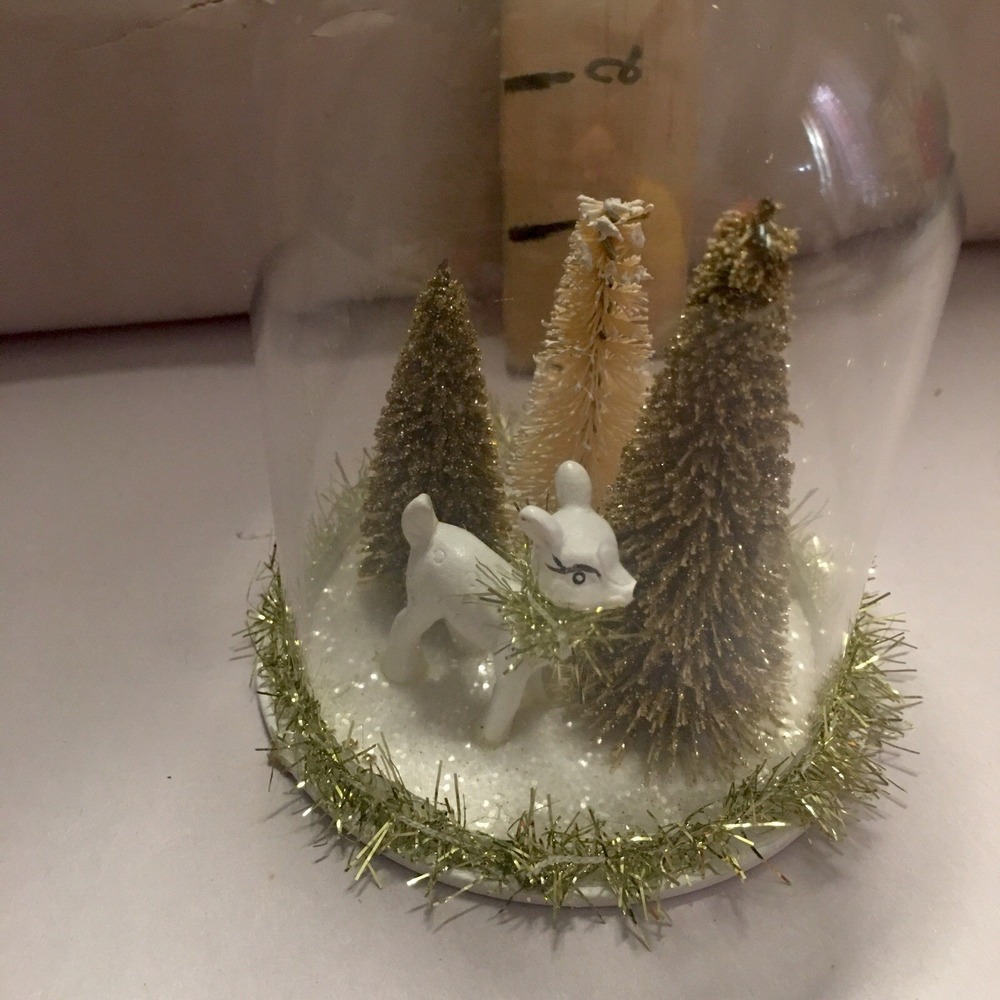 Cloche Retro Reindeer Scene Christmas Tree Ornament‎ Target Wondershop 4" - Picture 8 of 8